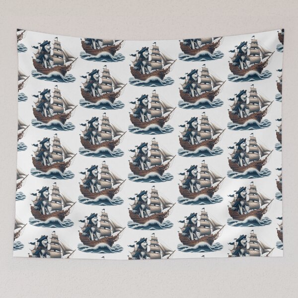 Item preview, Husky Captaining a Ship in High Seas designed and sold by nikkolaus.