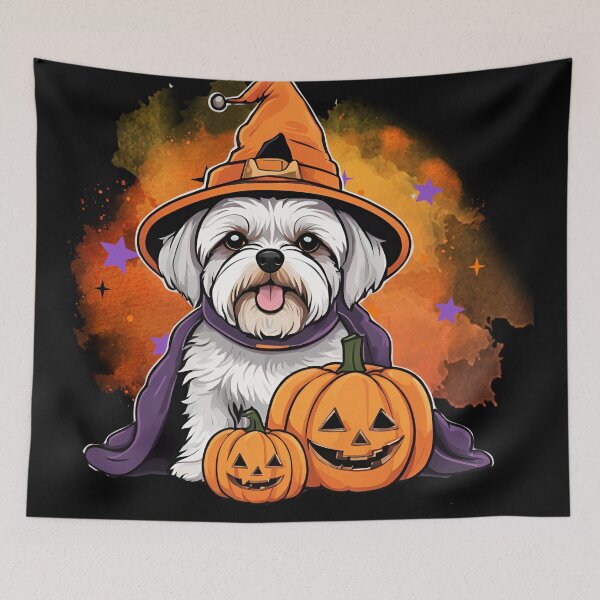 Item preview, Dandie Dinmont Terrier Halloween Wizard Dog – Adorable Dandie Dinmont in Wizard Costume for Halloween designed and sold by GoodyPaws.
