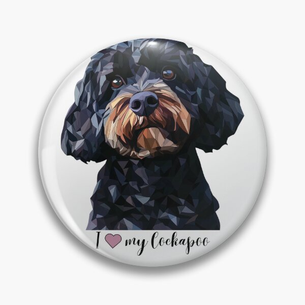 Item preview, I Love my Cockapoo Geometric Black Cockapoo designed and sold by GoatAndCamel.