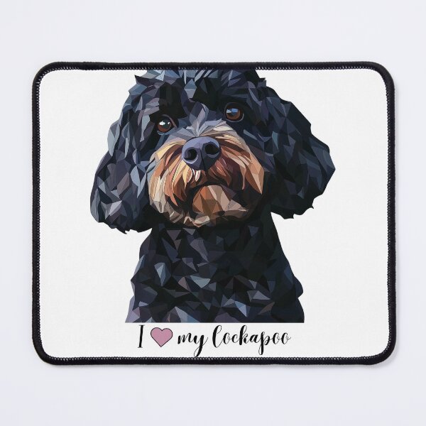 Item preview, I Love my Cockapoo Geometric Black Cockapoo designed and sold by GoatAndCamel.