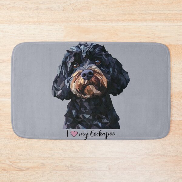 Item preview, I Love my Cockapoo Geometric Black Cockapoo designed and sold by GoatAndCamel.
