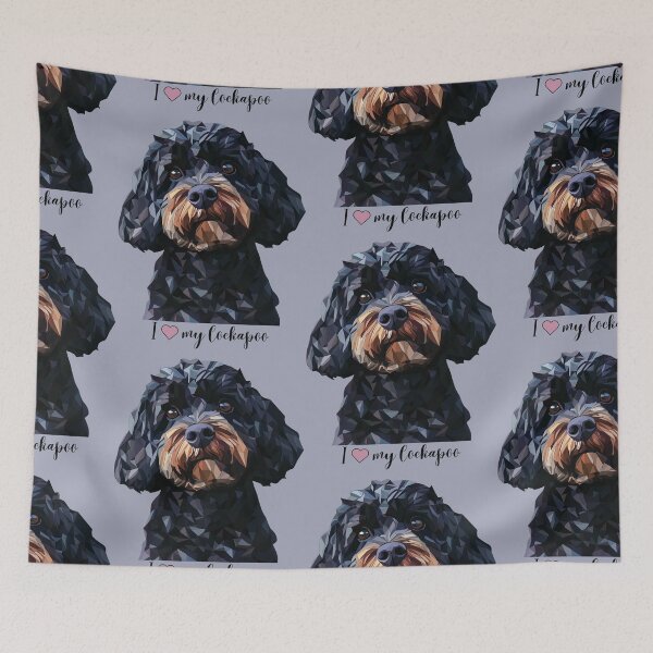 Item preview, I Love my Cockapoo Geometric Black Cockapoo designed and sold by GoatAndCamel.