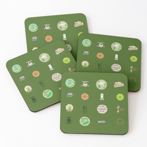Item preview, Vintage Pickle Label Aesthetic Sheet designed and sold by LochNestFarm.