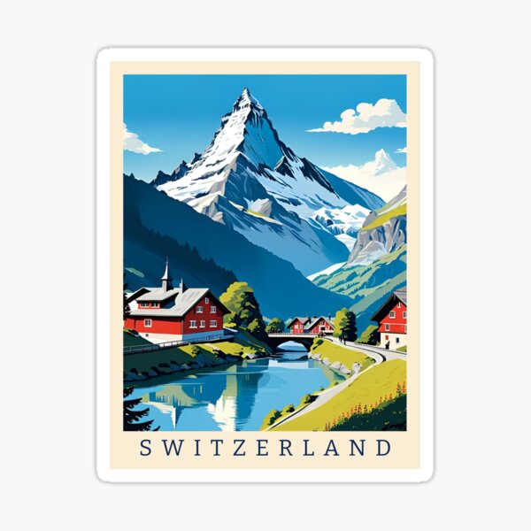 Item preview, Vintage Switzerland Travel Poster – Matterhorn Alpine Adventure designed and sold by Hugheser.