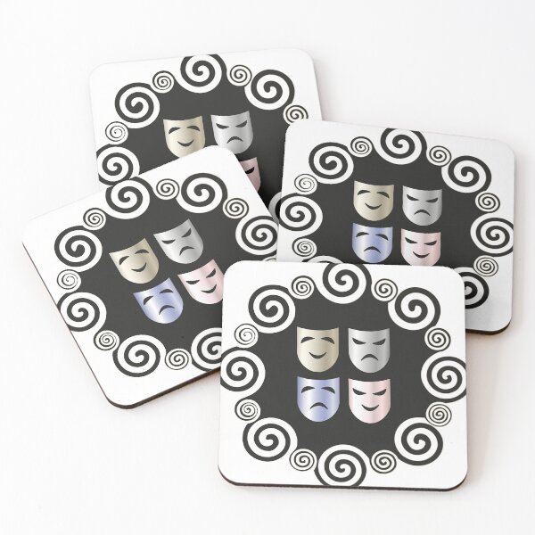 Item preview, Theater of emotions. Masks on the background1 designed and sold by ZorianArt.
