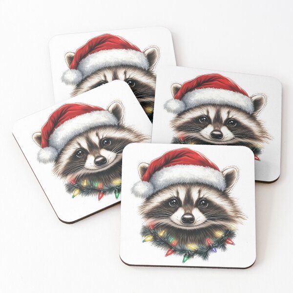 Item preview, Lindo mapache navideño designed and sold by NicolasGlowArt.