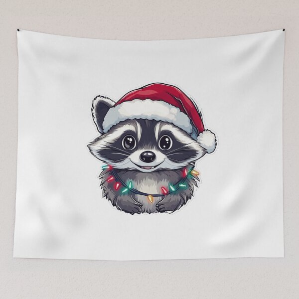 Item preview, Adorable mapache navideño designed and sold by NicolasGlowArt.