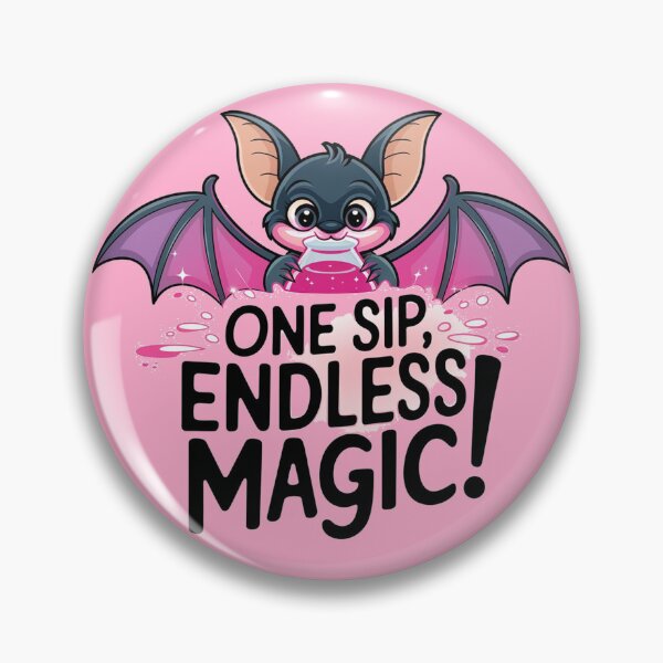 Item preview, One Sip, Endless Magic – Cute Bat Halloween Potion Sticker Design designed and sold by MonkiFlipp.