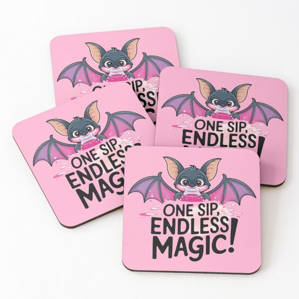 Item preview, One Sip, Endless Magic – Cute Bat Halloween Potion Sticker Design designed and sold by MonkiFlipp.