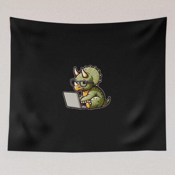 Item preview, Triceratops on a Laptop designed and sold by vaxiek.