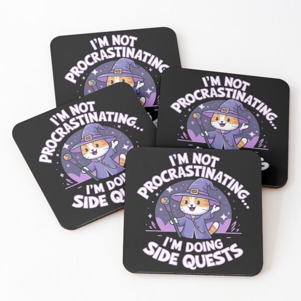 Item preview, I'm not procrastinating... I'm doing side quests - Wizard Cat Edition designed and sold by Situstshirts.