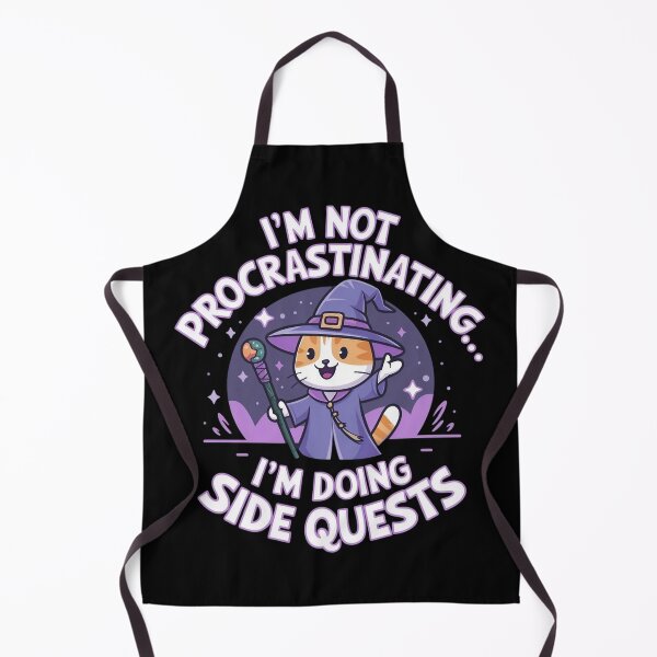 Item preview, I'm not procrastinating... I'm doing side quests - Wizard Cat Edition designed and sold by Situstshirts.