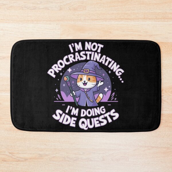 Item preview, I'm not procrastinating... I'm doing side quests - Wizard Cat Edition designed and sold by Situstshirts.