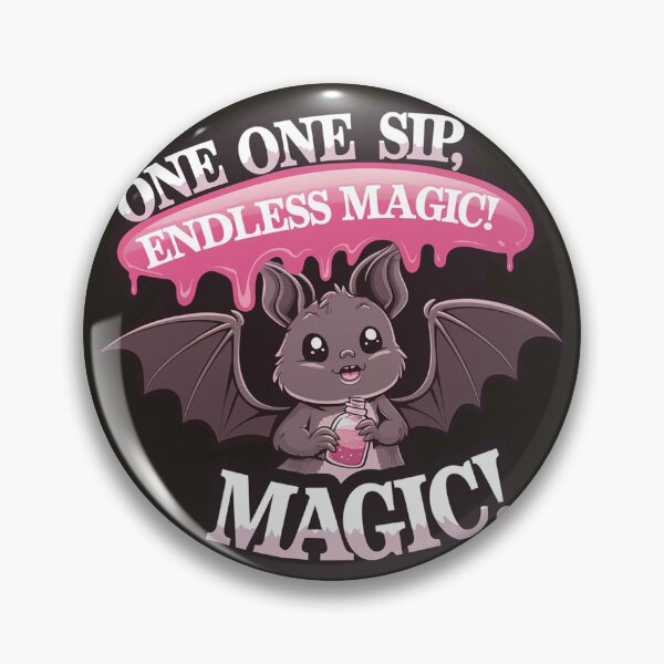 Item preview, Copy of One Sip, Endless Magic – Cute Bat Halloween Potion Sticker Design designed and sold by MonkiFlipp.