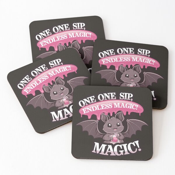Item preview, Copy of One Sip, Endless Magic – Cute Bat Halloween Potion Sticker Design designed and sold by MonkiFlipp.