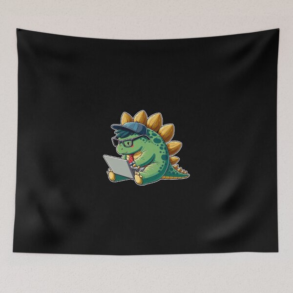 Item preview, Stegosaurus on a Laptop designed and sold by vaxiek.
