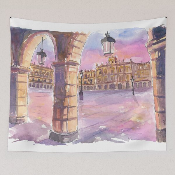 Item preview, Salamanca Arcade View of Plaza Mayor at Dawn designed and sold by artshop77.