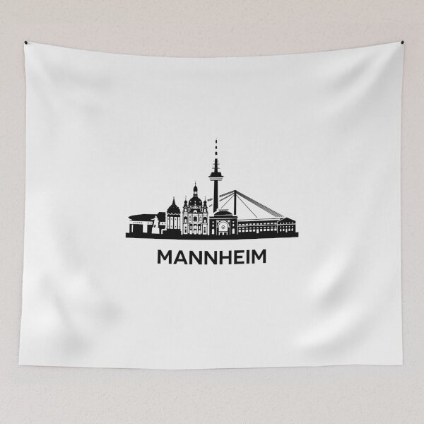 Item preview, Mannheim Skyline Silhouette Black designed and sold by strixvariaart.