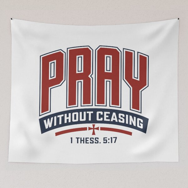 Item preview, Pray Without Ceasing - Christian Men's Faith-Based Design for All Products by Haha Handles Hub designed and sold by HahaHandlesHub.