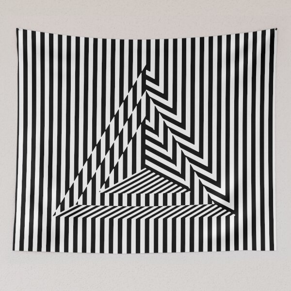 Item preview, Optical illusion with triangles and lines designed and sold by Marcu Ioachim.