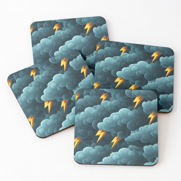 Item preview, Electric Storm: Bold Lightning and Clouds Pattern designed and sold by SeanOsShirts.
