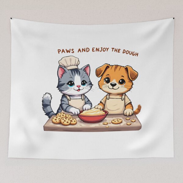 Item preview, Paws And Enjoy The Dough - Funny Pet Lover Bakery Design designed and sold by IM Hunter.