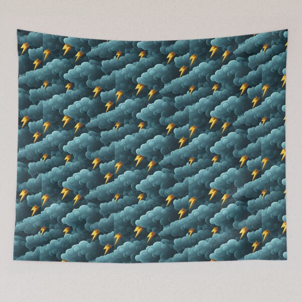 Item preview, Electric Storm: Bold Lightning and Clouds Pattern designed and sold by SeanOsShirts.