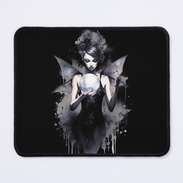 Item preview, Dark Gothic Inspired Witchy Fairy With Crystal Ball designed and sold by JstPeachy.