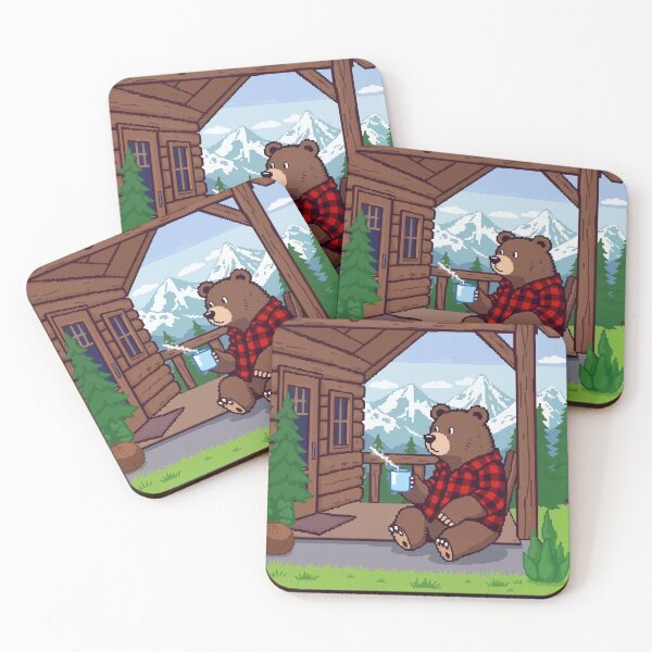 Item preview, Pixel Bear in Cozy Cabin designed and sold by NaturePixel.
