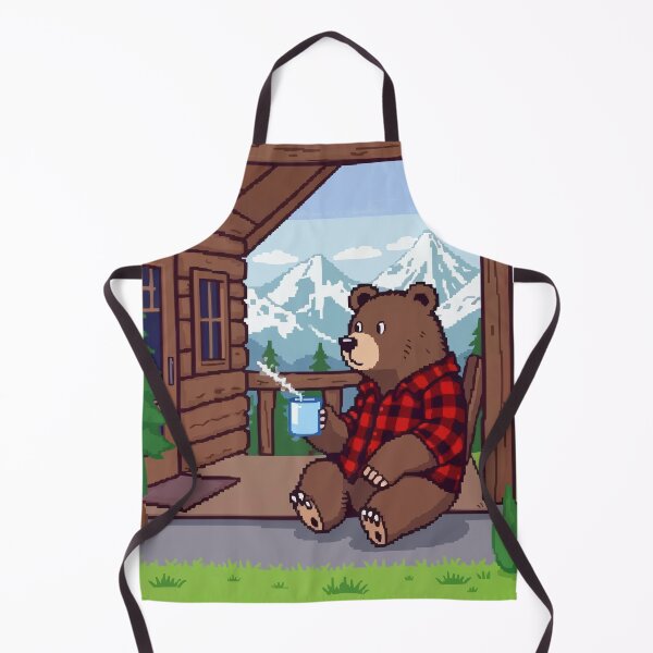 Item preview, Pixel Bear in Cozy Cabin designed and sold by NaturePixel.