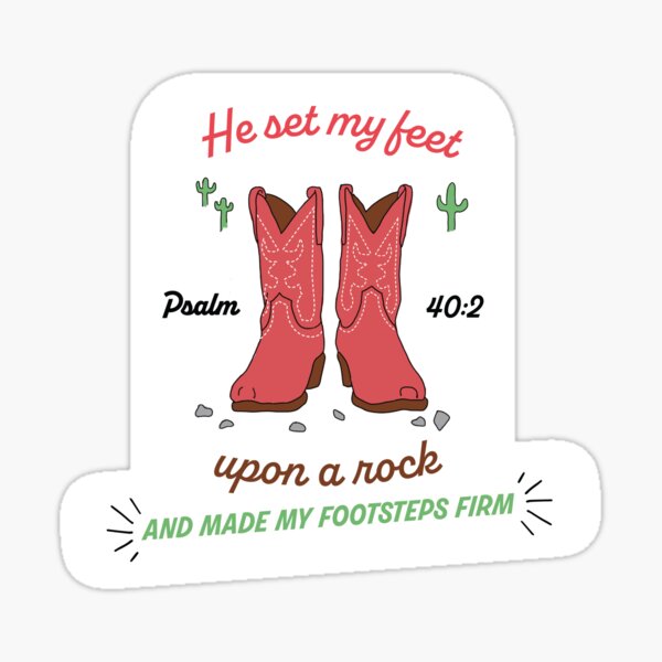 Item preview, He Set My Feet Psalm 40:2 designed and sold by SabStationery.