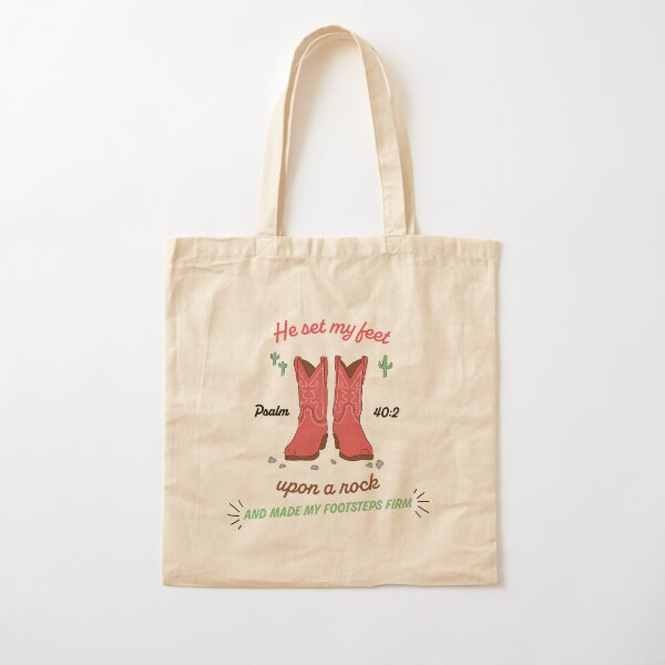 Item preview, He Set My Feet Tote Bag designed and sold by SabStationery.