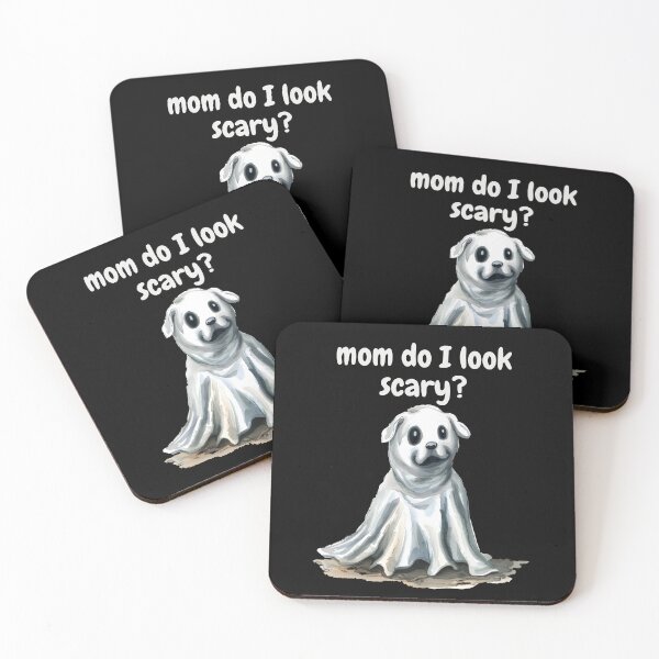 Item preview, Cute Ghost Dog Mom Do I Look Scary? Gifts For Halloween designed and sold by PientkaArt.