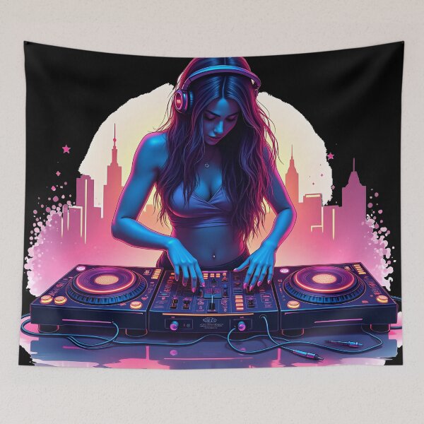 Item preview, DJ Girl from Neon City designed and sold by kjp-design.