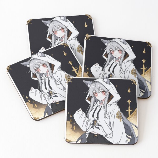Item preview, Anime cute girl with wolf ears and Long-sleeved hoodie. designed and sold by Stajnon.
