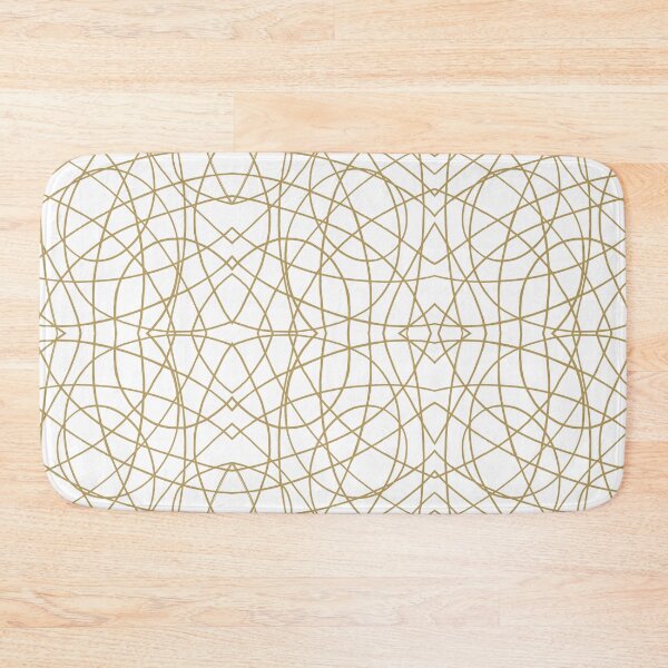 Item preview, Abstract Lines Collage Pattern Golden Color on Light Background  designed and sold by Wiggly Lines.
