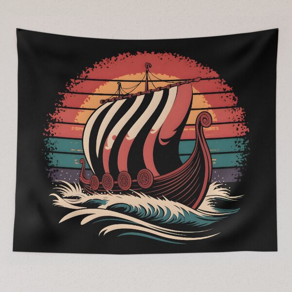 Item preview, Viking ship at sea, viking ship, Viking, viking dad, best dad ever, dad, happy dad day designed and sold by PRYMULLART.