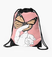 On My Finger Drawstring Bag