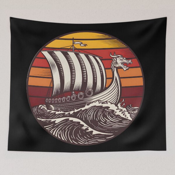 Item preview, Viking ship at sea, viking ship, Viking, viking dad, best dad ever, dad, happy dad day designed and sold by PRYMULLART.