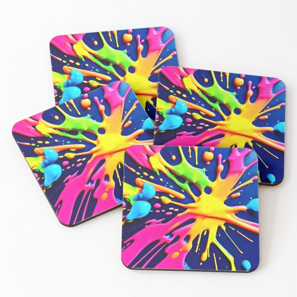 Item preview, Vivid Neon Splashes designed and sold by Health And Fitness Posts e-Store.