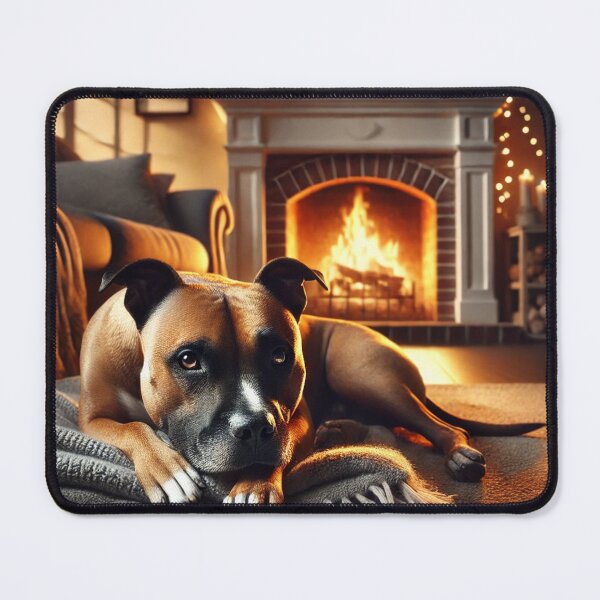 Item preview, Calm dog on a blanket designed and sold by ValerieStOnge.