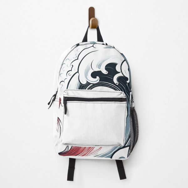 Item preview, Zen Enso Koi Fish with Waves Ink Art designed and sold by goodday Japan.