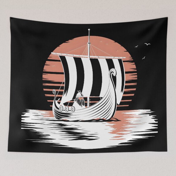 Item preview, Viking ship at sea, viking ship, Viking, viking dad, best dad ever, dad, happy dad day designed and sold by PRYMULLART.