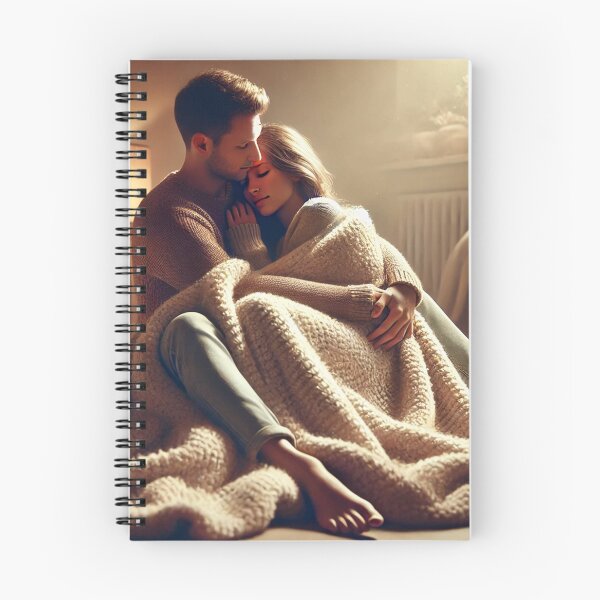 Item preview, Couple hugging in a blanket designed and sold by ValerieStOnge.