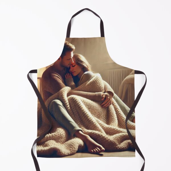 Item preview, Couple hugging in a blanket designed and sold by ValerieStOnge.