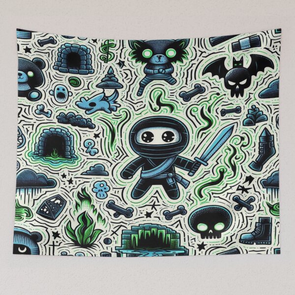 Item preview, Sinister Cavescape Ninja Doodles designed and sold by Imaginarium of Chaos falcon88 .