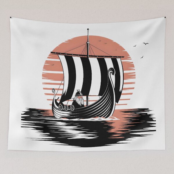 Item preview, Viking ship at sea, viking ship, Viking, viking dad, best dad ever, dad, happy dad day designed and sold by PRYMULLART.