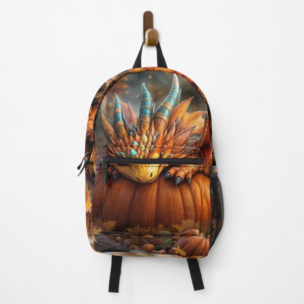 Item preview, Fall Dragon Sleeping on Pumpkins designed and sold by ACastilloArt.