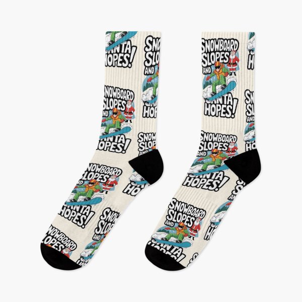 Item preview, Snowboard Slopes and Santa Hopes Design designed and sold by MolonasDesigns.
