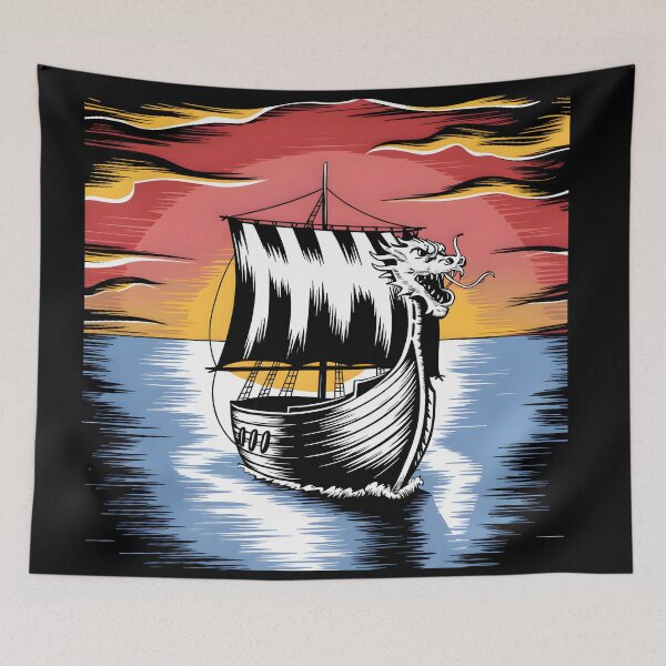 Item preview, Viking ship at sea, viking ship, Viking, viking dad, best dad ever, dad, happy dad day designed and sold by PRYMULLART.